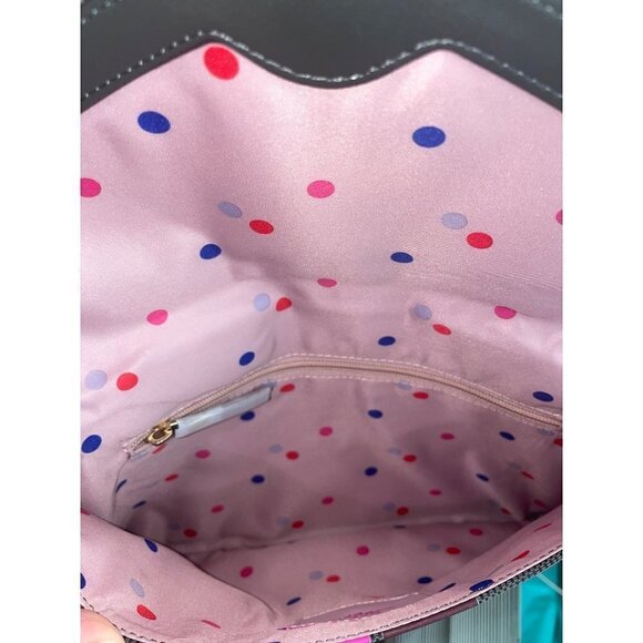 STELLA & DOT Oversize Bellamy Envelope Clutch in Olive Dot NWT - Picture 4 of 5